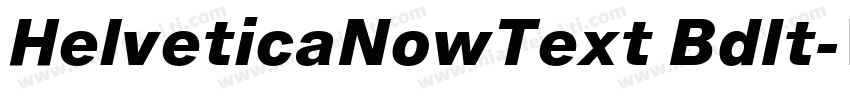HelveticaNowText BdIt字体转换